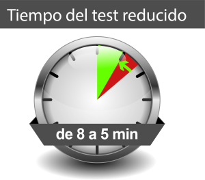Temporizador Tiempo del test reducio de 8 a 5 min