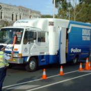 Drug testing bus in Australia