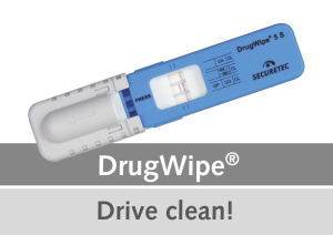 Drogenschnelltest DrugWipe 5 S mit Schriftzug Drive Clean