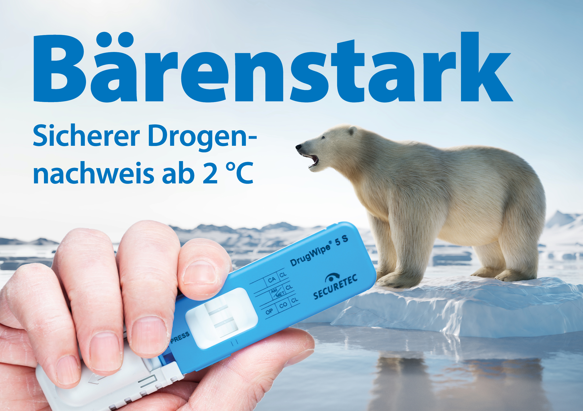 Sicherer Drogennachweis ab 2 °C Bärenstark - sicherer Drogennachweis ab 2 °C